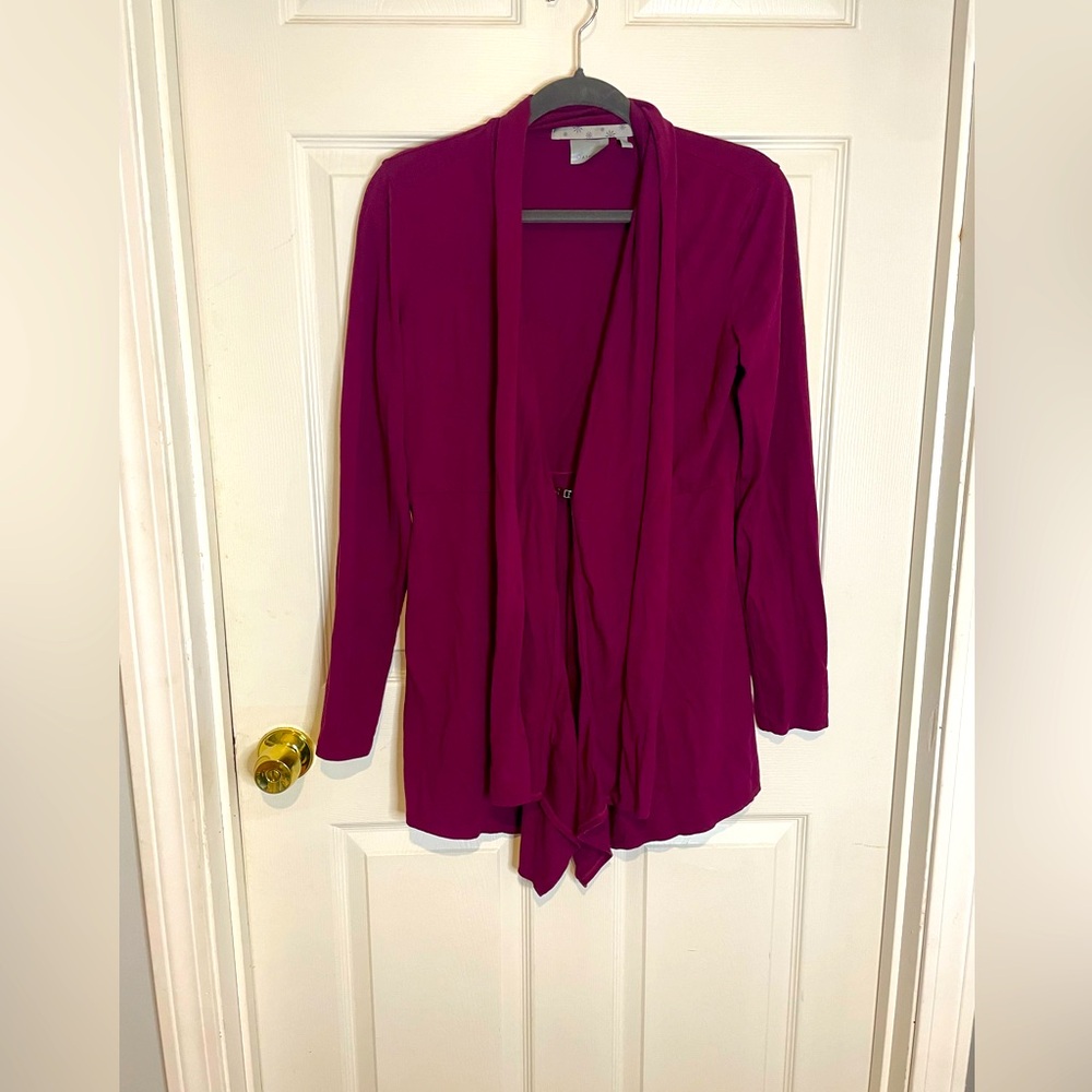 ATHLETA - CARDIGAN WINE COLOR